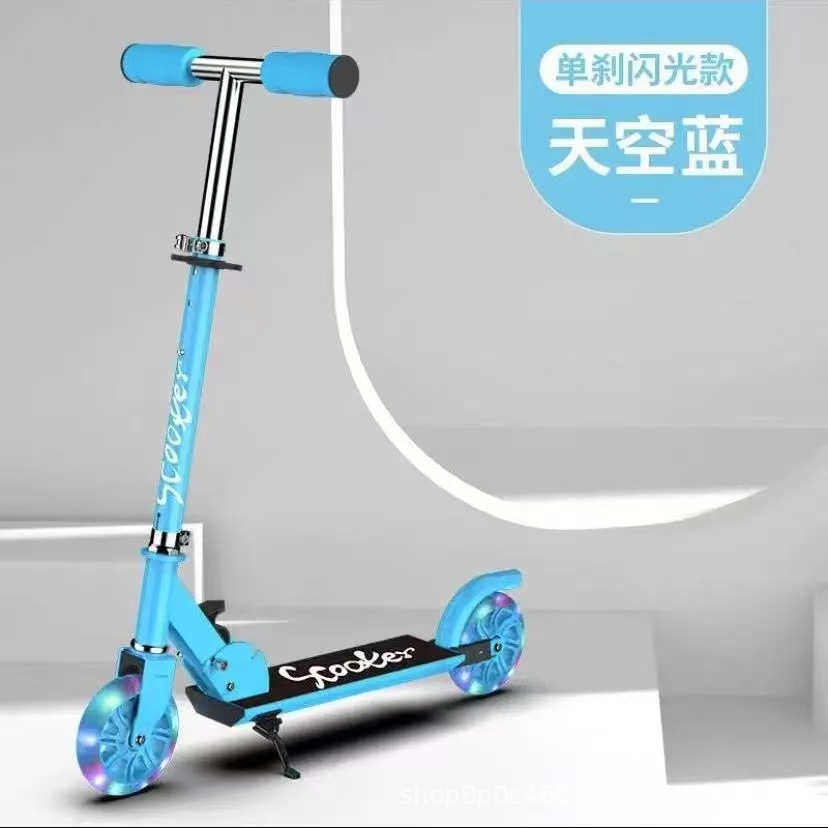 Comercio exterior más vendido para niños SOOTRE Scooter 2 patinaje sobre ruedas cochecito de bebé con freno de mano PU flash elevador plegable