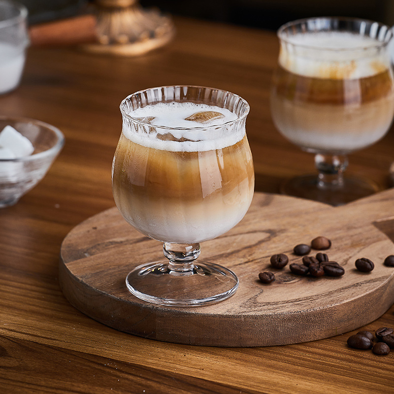 Internet Celebrity Cafe Crystal Glass Coffee Cup Restaurant Tall Handmade Juice Cup Yogurt Cup Bar Cocktail Cup