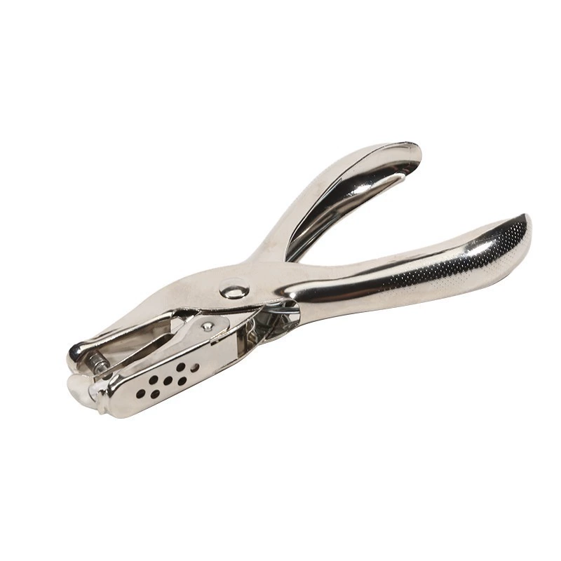 Cross-border hot-selling small aperture handheld metal stationery round punch perforator paper punching tool office supplies