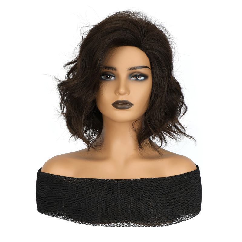 アマゾンの新しいかつらの全頭カバーの女性グラデーション色の短いカール欧米のクロスボーダーの全体のトップの髪カバーhair wings|undefined