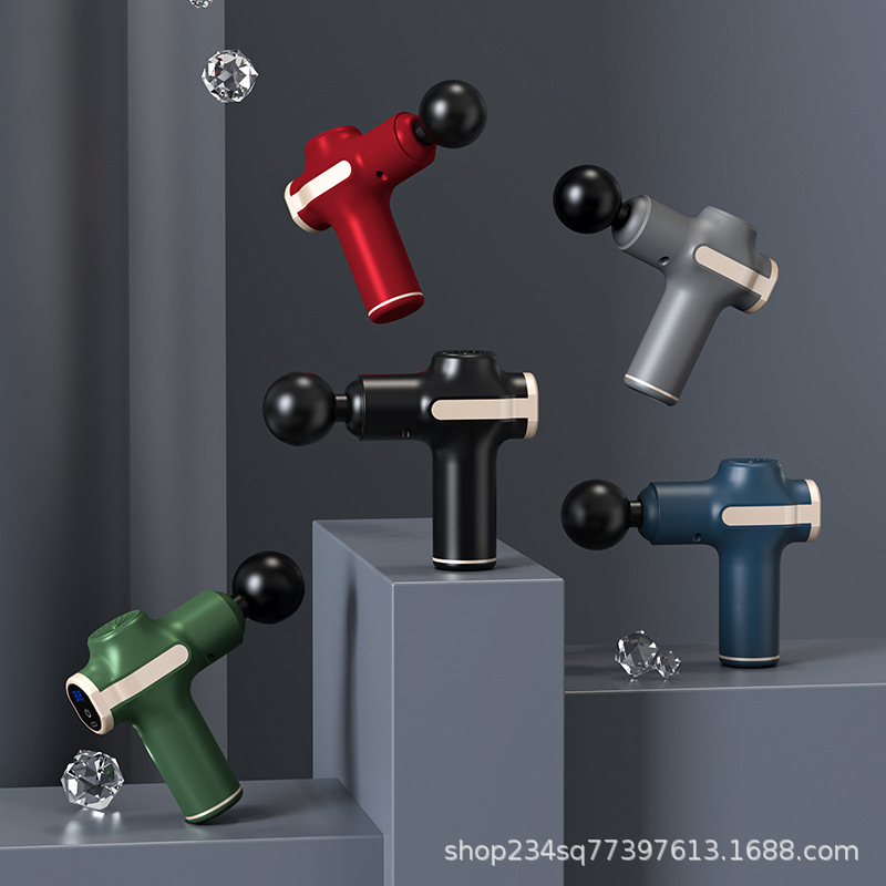 Portable Mini Fascia Gun Mini Massager Muscle Relaxation  with Lcd Display to Relieve Soreness