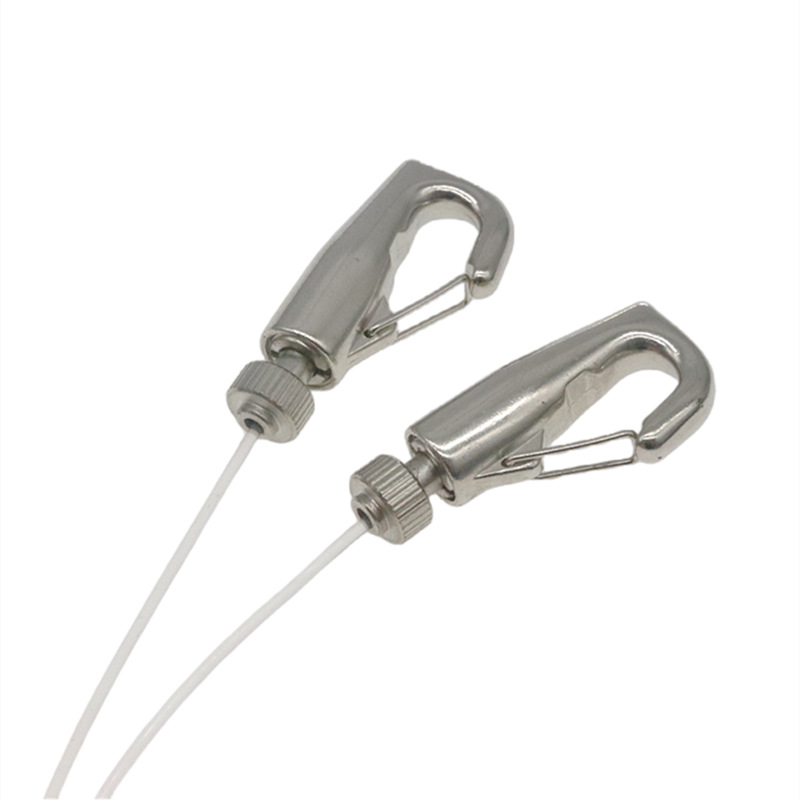 Cuerda de alambre de acero inoxidable colgando dispositivo de pintura gancho pista ajustable engrosada estudio cordón invisible serpiente cabeza accesorios de hardware