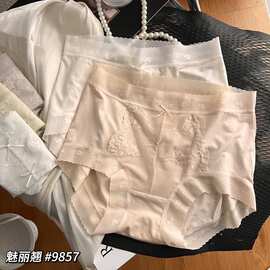 五条装蕾丝拼接甜美少女内裤女莫代尔舒适裸感透气纯棉裆三角裤女