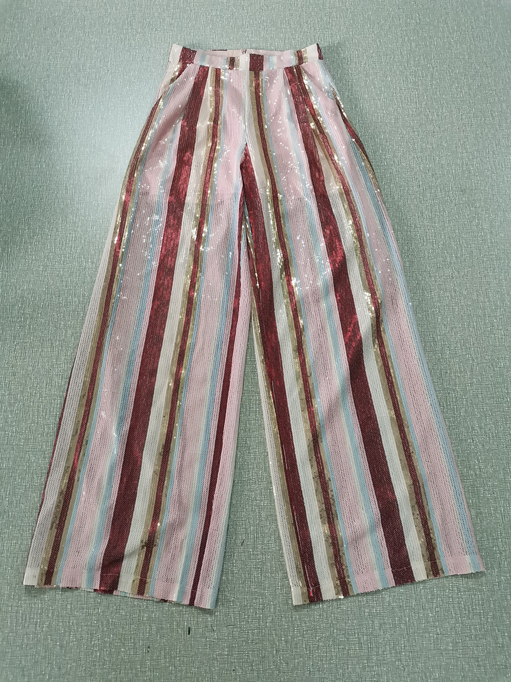 GraceChic GraceChic European And American New Three-Piece Set Early Autumn Fashion Women's Small Blazer Striped Casual Wide-Leg Pants_voghion.com