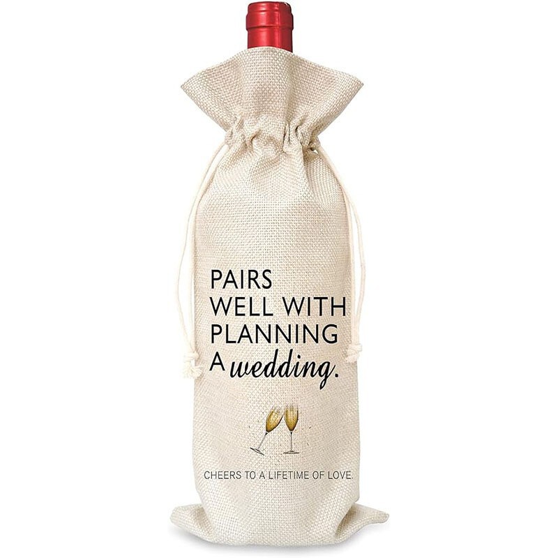 Cross-Border Amazon Foreign Trade Linen Drawstring Wine Bag, Wedding Housewarming Party Gift Bag, Wine Storage Bag Cross-Border Amazon Foreign Trade Linen Drawstring Wine Bag, Wedding Housewarming Party Gift Bag, Wine Storage Bag