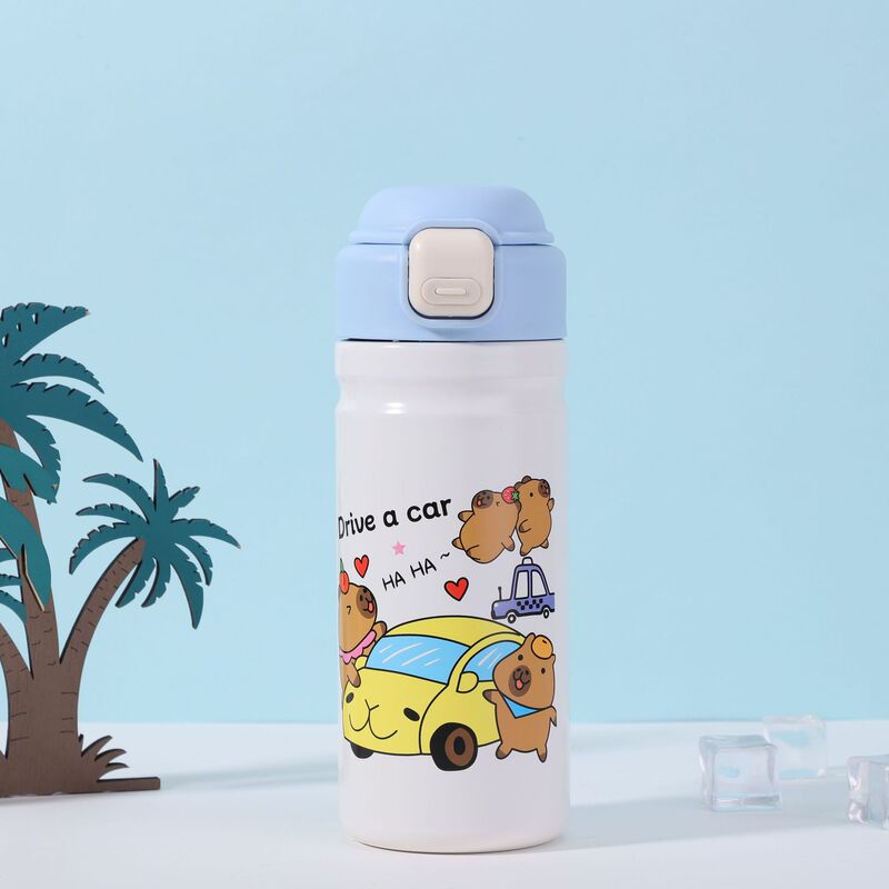 高颜値304ステンレス保温カップ携帯かわいいアニメジャンプカップ家庭用ストレートダブル保温カップ|undefined