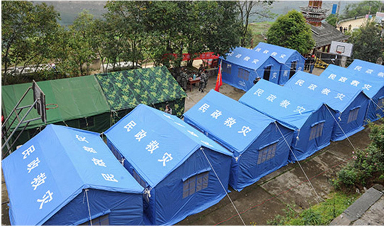 Outdoor emergency relief tents, civil rescue resettlement tents, rainproof and warm, available in multiple sizes, supports custom printing and wholesale