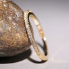 Minimalistic zirconium, universal ring with stone, micro incrustation, on index finger, Birthday gift, internet celebrity