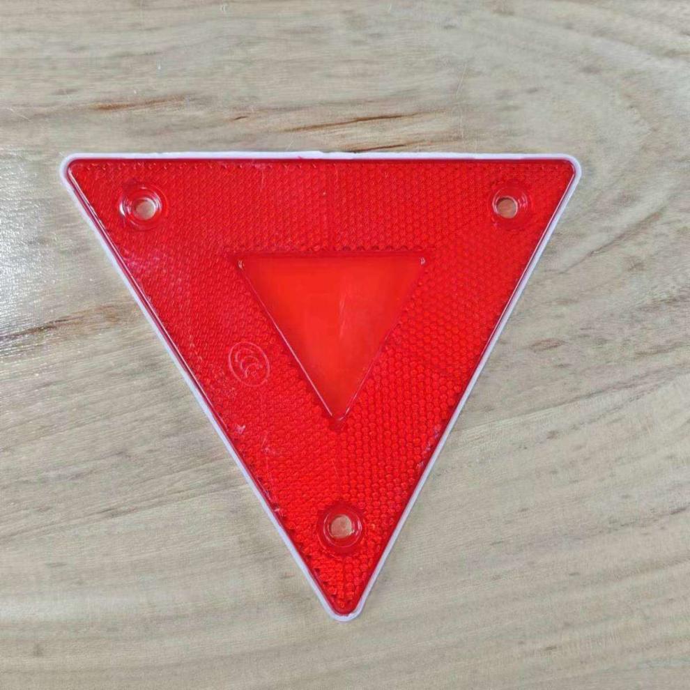 Small Triangular Warning Sign, Truck Triangle Light, Rear Reflector, Trailer Rear Bumper Triangle Sign, Universal