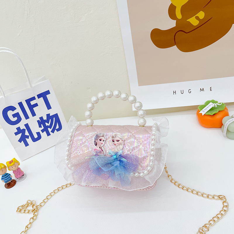 Bolsas de perlas coreanas para niños bolsas de moda para niñas bolsas de tendencia de cadenas de dibujos animados para niños bolsas pequeñas