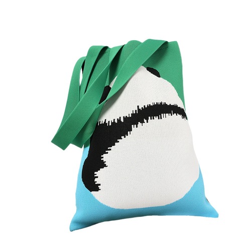 Tote bag, shoulder bag, large-capacity handbag for women, fashionable and versatile, niche, high-end texture, flower knitted bucket bag