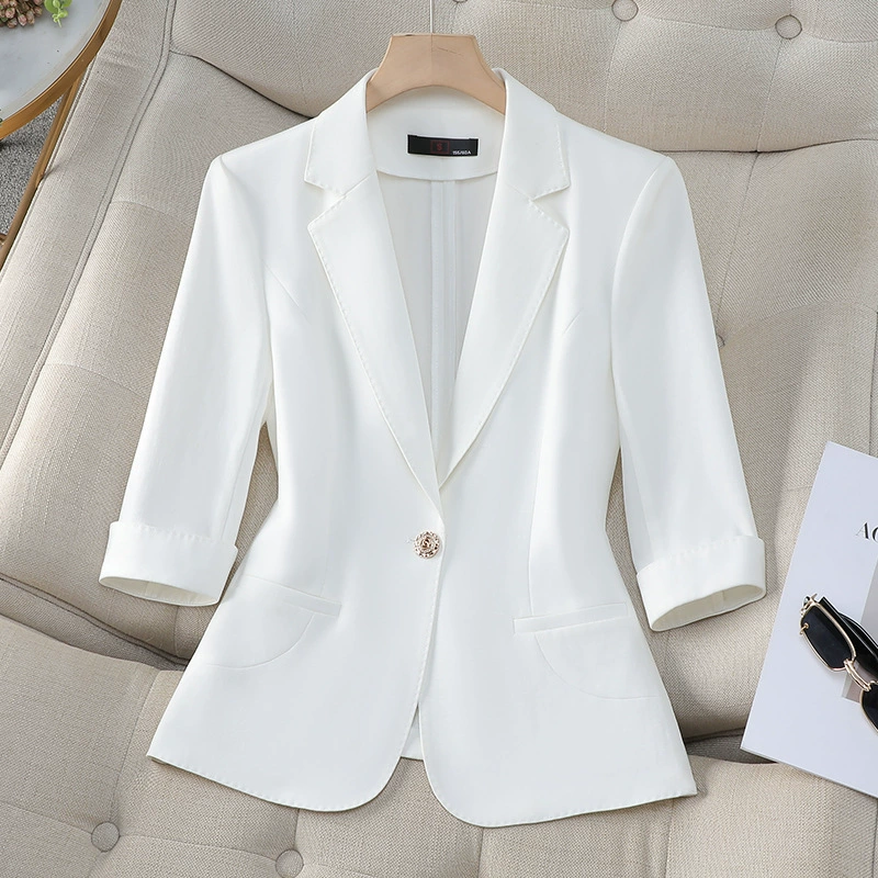 Fuchsia spring short classic suit jacket, Korean style, for teenagers