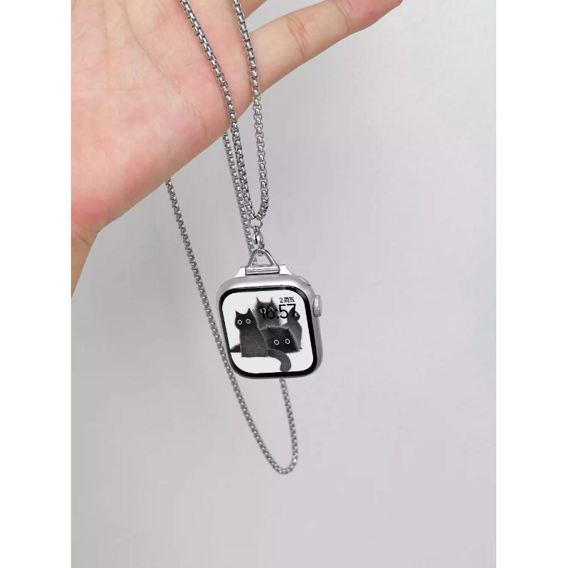Trendy keel pendant suitable for Apple Watch chain iwatchs987se/ultra stainless steel necklace cross-border