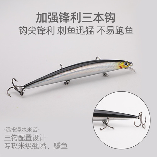Fishing gear wholesale Luya bait Mino suspended long-range bionic bait fake bait tilted mouth bass mackerel mandarin fish