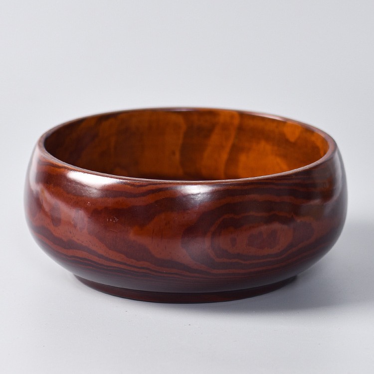 Suministro directo de fábrica chino redondo tazón de fideos instantáneos madera maciza creativo fabricante de fruta de madera fría y mixta tazón grande en stock descuento de gran cantidad