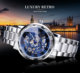 Silver band blue surface