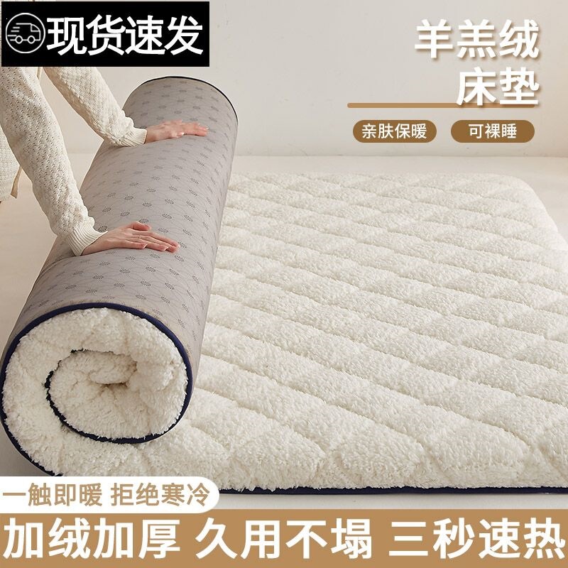 Single Bed Mattress for Home Use in Winter, Soft and Thickened Mattress Pad with Lamb Wool, Suitable for Student Dormitory, Warm Tatami Single Bed Mattress for Home Use in Winter, Soft and Thickened Mattress Pad with Lamb Wool, Suitable for Student Dormitory, Warm Tatami