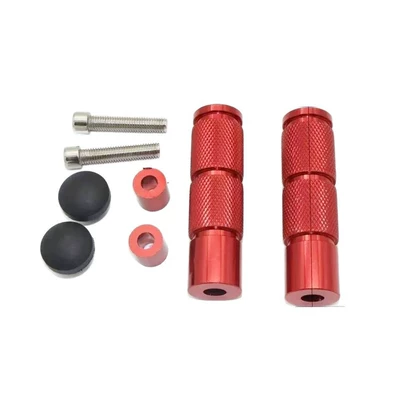 Modified Motorcycle Footrests, Off-Road Vehicle Rear Footrests, Aluminum Alloy Rear Footrests, Electric Vehicle Anti-Fall Footrests 8mm (Motosiklet ləvazimatları və aksesuarları) - red