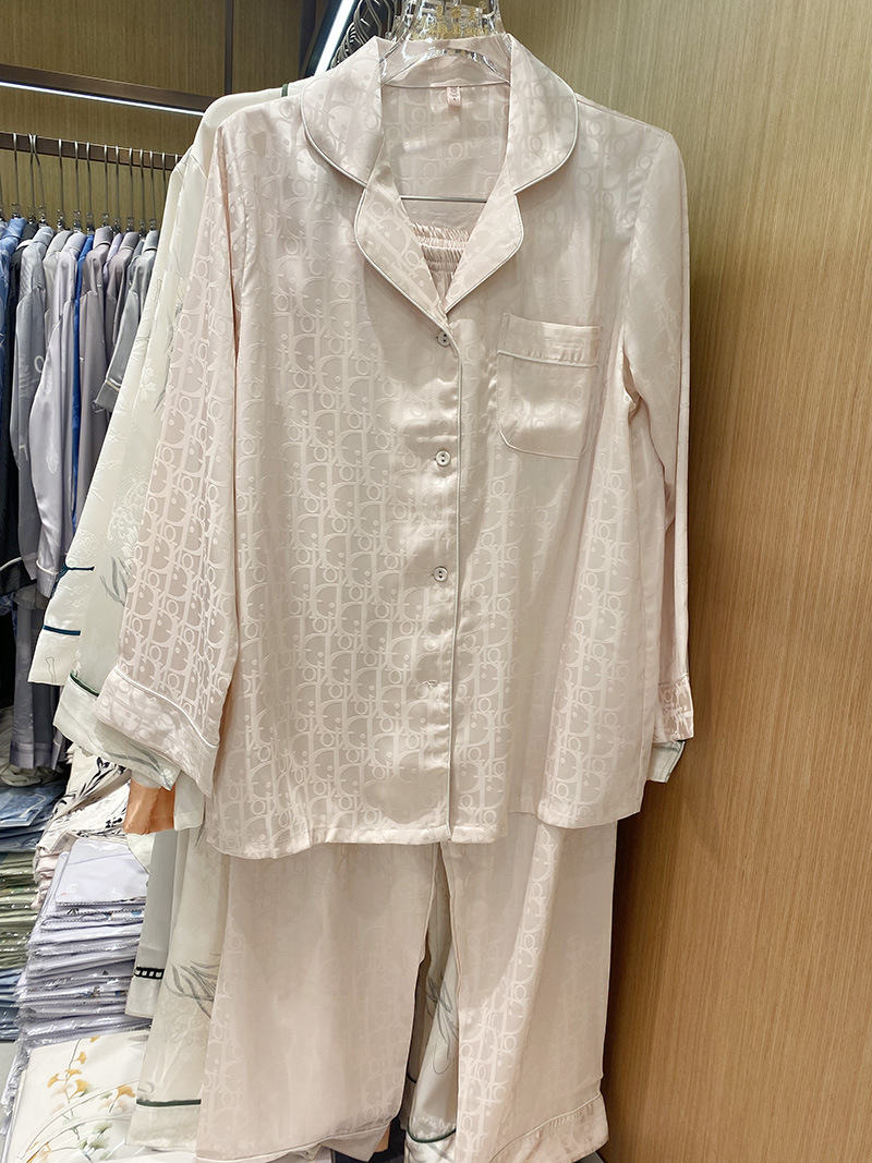 핑크 프린트 긴소매 및 바지