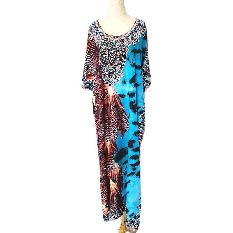 Europa y América blusas impresión de secado rápido vestido de vacaciones bikini blusas de baño transfronterizas Amazon 5D192