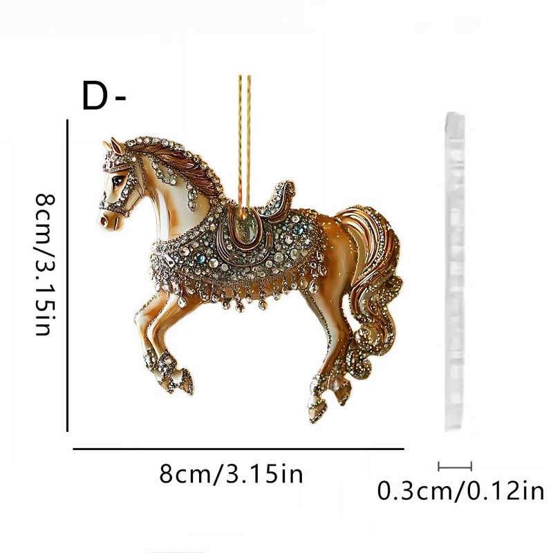 独立駅起爆Ebony Horse Majesty 2dアクリル平面装飾黒檀木駿馬新|undefined