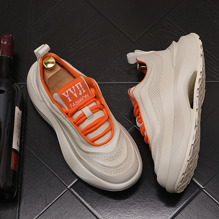 Trendy men's shoes thick-soled casual shoes breathable versatile youth trendy clunky shoes personality men's fashion sneaker Trendy men's shoes thick-soled casual shoes breathable versatile youth trendy clunky shoes personality men's fashion sneaker