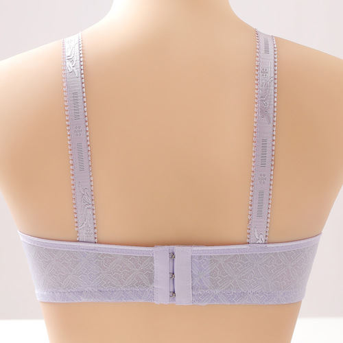 Manufacturer wholesale jacquard fabric mom style soft thin molded cup top support breast-reducing bra for middle-aged and elderly women