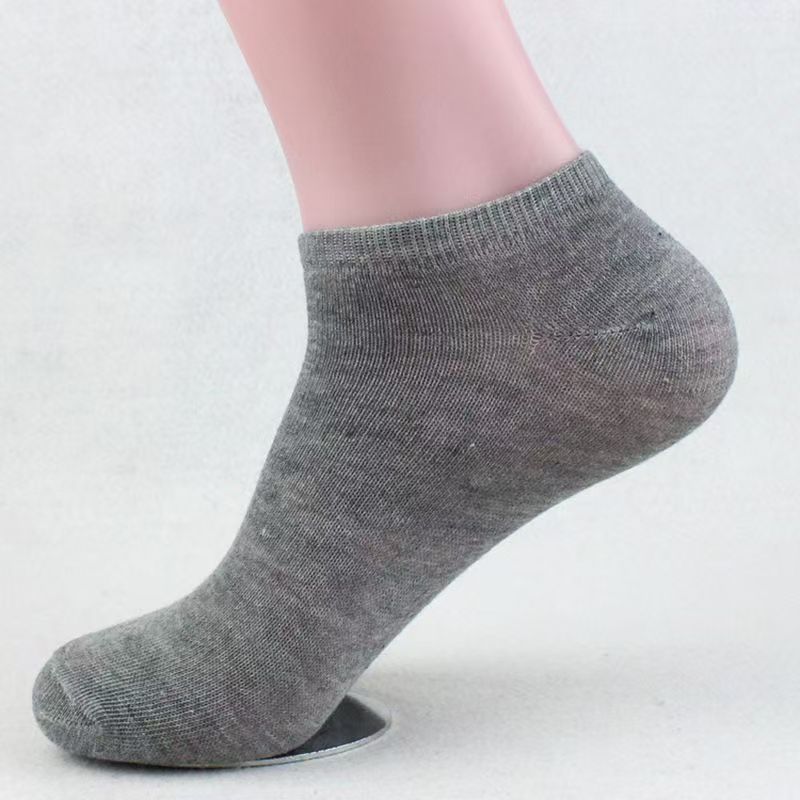 Calcetines al por mayor calcetines negras y blancas grises desechables diarias calcetines para hombres calcetines cortos de otoño para hombres calcetines cortos protectores de talón image 12