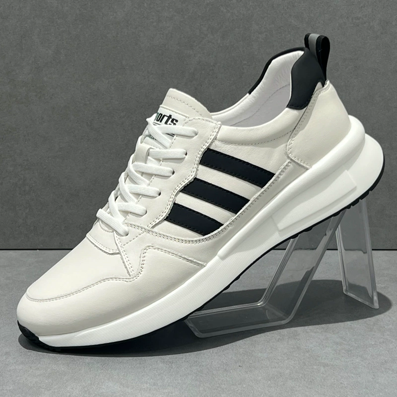 Обувь мужская модная обувь новая спортивная обувь мужская кожаная дышащая голова слой коровьей кожи туристическая обувь повседневная обувь высокого класса маленькая белая обувь