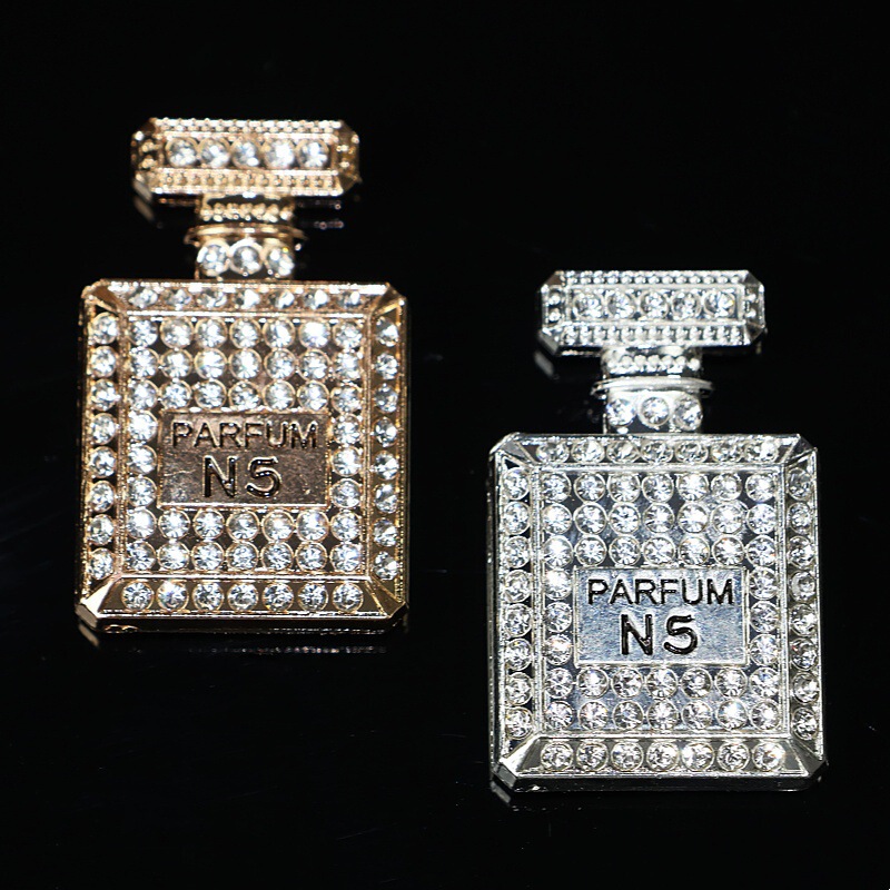 Dripping oil and diamond 5-character perfume bottle alloy accessories DIY mobile phone beauty accessories car air outlet decoration material buckle