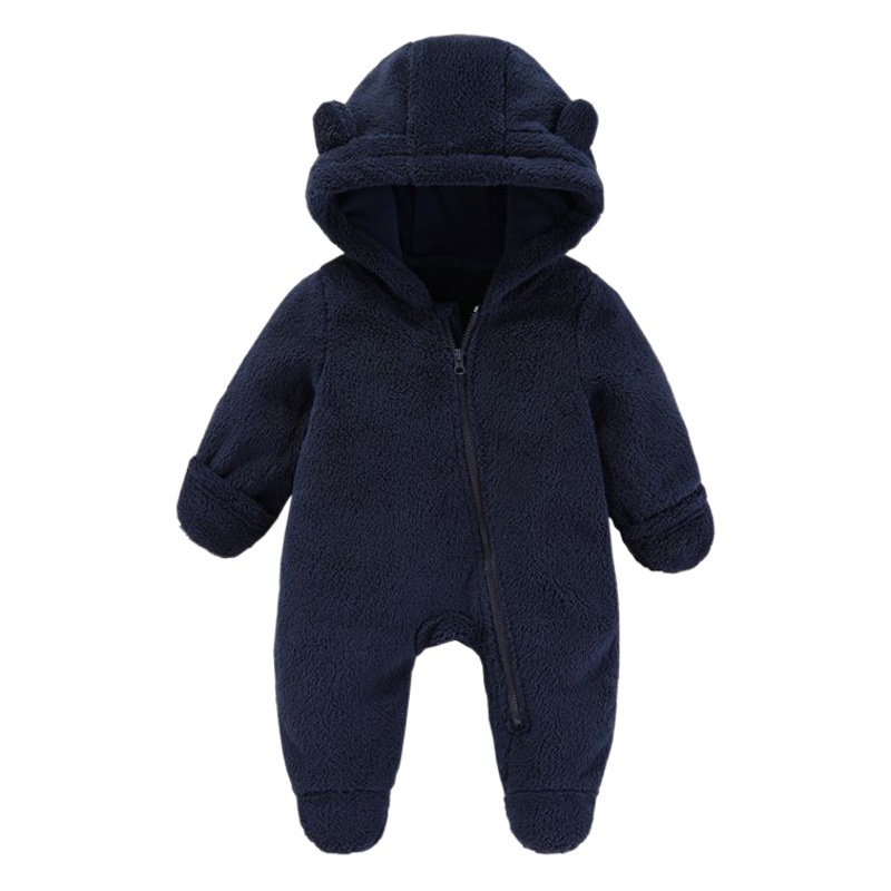 Cross-border bebé mono Otoño e Invierno engrosada caliente recién nacido Bebé Ropa bebé más Pijamas de terciopelo fuera mameluco