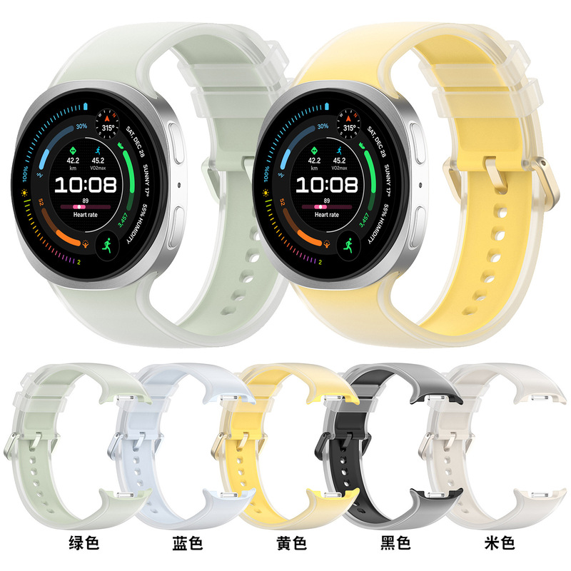 Suitable for Samsung Watch9 40 44mm strap, Galaxy Watch8 watch jelly transparent wristband of the same style