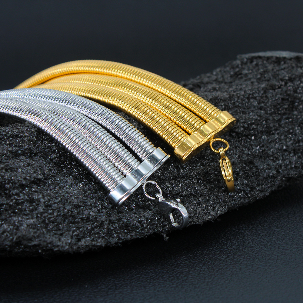 Women's Gender Chain Design Vintage Style Geometric Solid Color Stainless Steel Chain Choker
