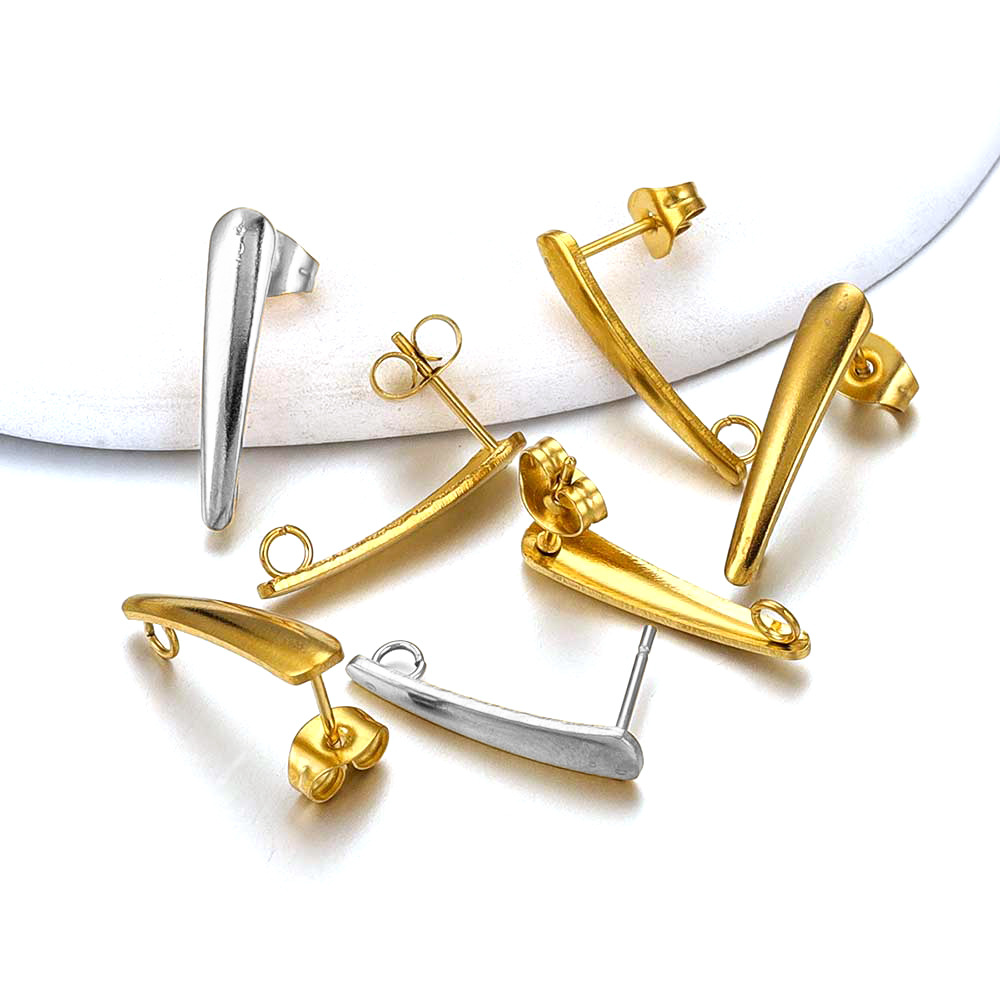 20 PCS/Package Stainless Steel Solid Color Ear Stud Accessories Simple Style display picture 1