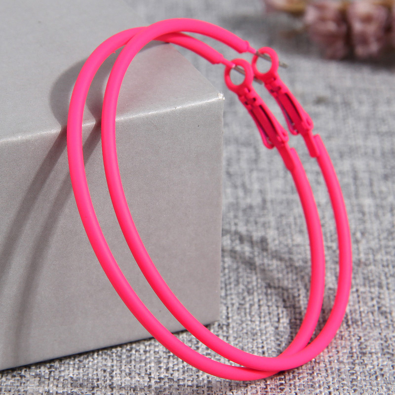 Premium Korean-Style Fashionable and Sweet Ol Bright-Colored Hoop Earrings for Women
