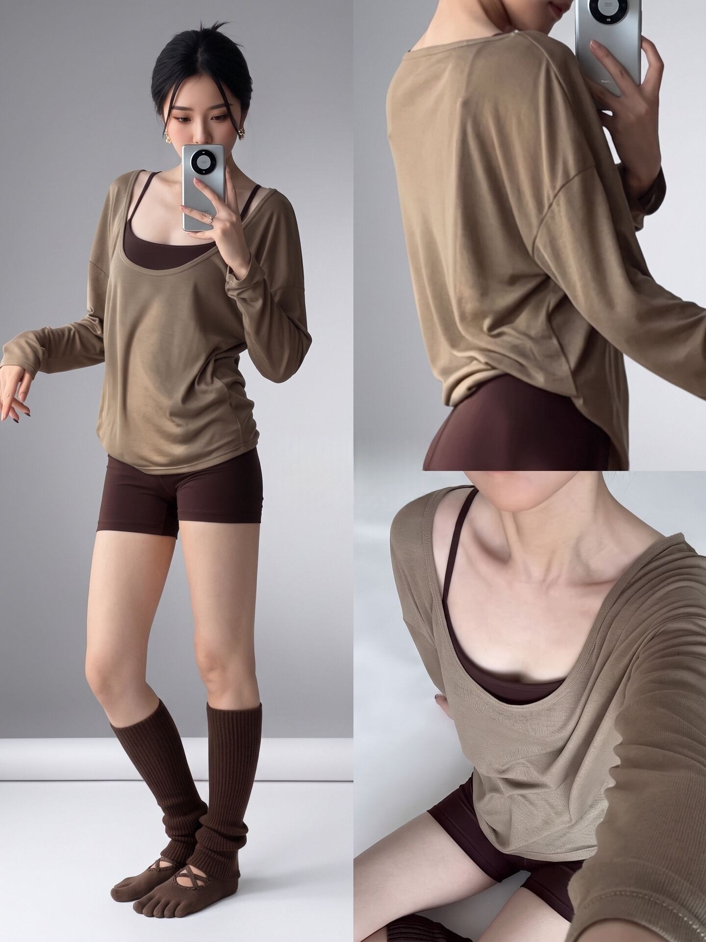 yoyo recommends women's yoga wear 2026 new long-sleeve fitness cover-up summer running sports T-shirt Pilates top