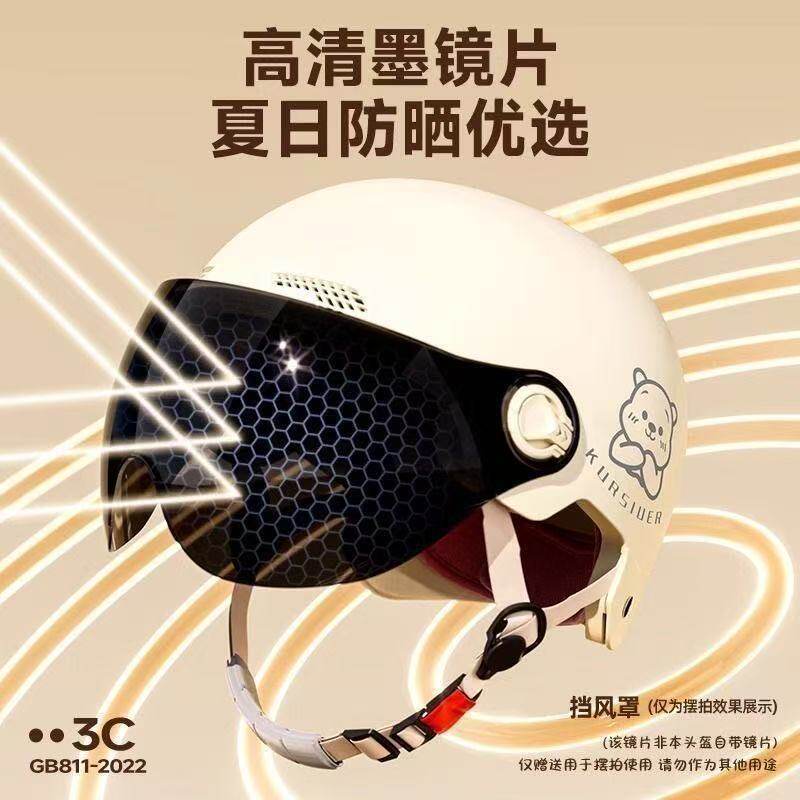 New National Standard Electric Vehicle Helmet for Men and Women, Electric Motorcycle Safety Helmet, Summer Half Helmet, Universal for All Seasons, Electric Scooter Helmet