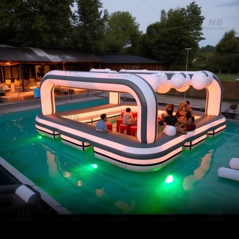 Inflatable bar pool pvc充气泳池酒吧带帐篷适合各种排队场景