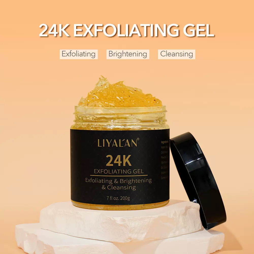 24K清洁角质凝胶软化角质净澈黑头粉刺洁面啫喱面部磨砂膏出口