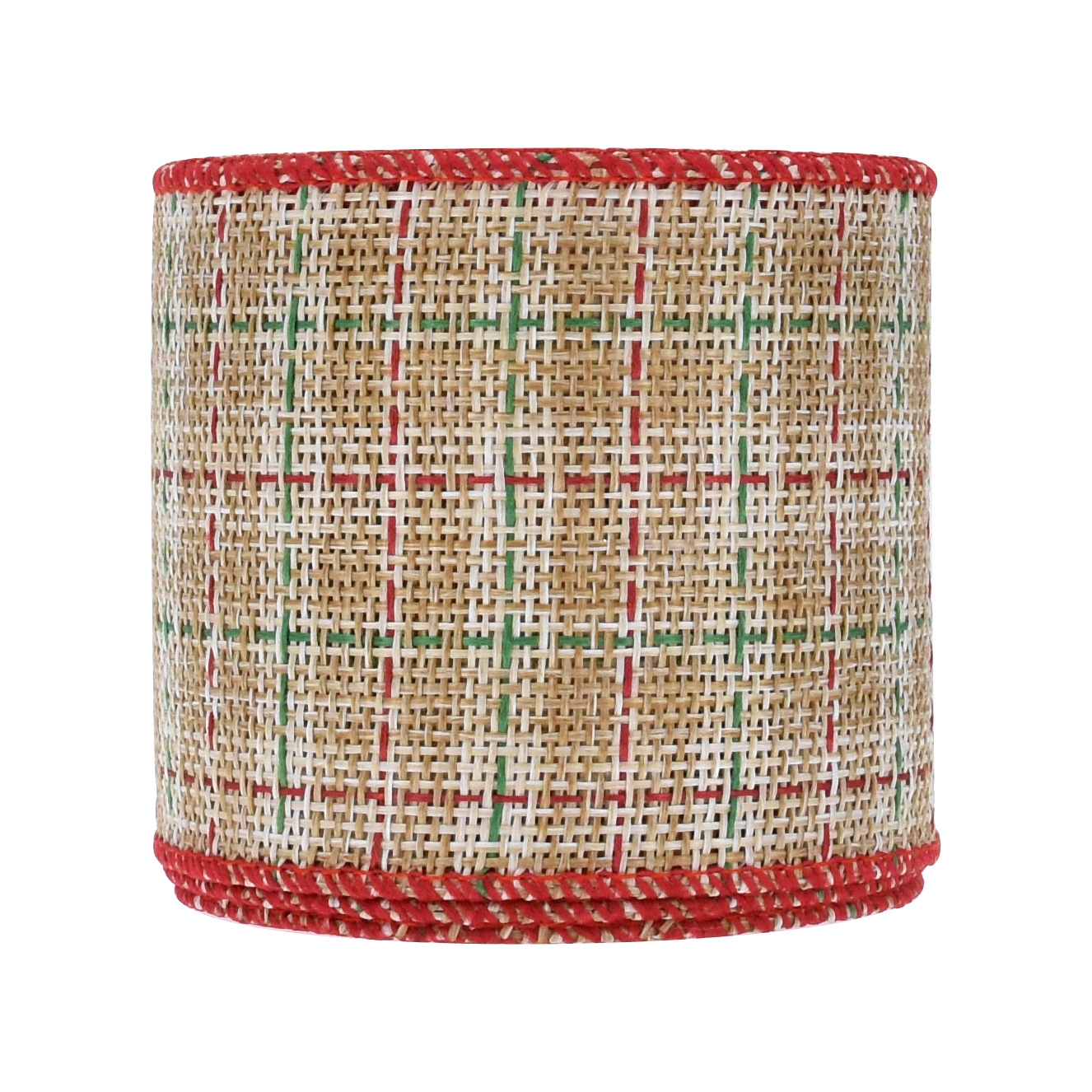 63mm transfronterizo nuevo clásico TELA ESCOCESA copia borde cáñamo cinturón alambre grande arco material con decoración de Navidad