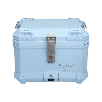 Large Non-Aluminum Alloy, Motorcycle trunk - mt45-bay-blue-31-backrest-lining