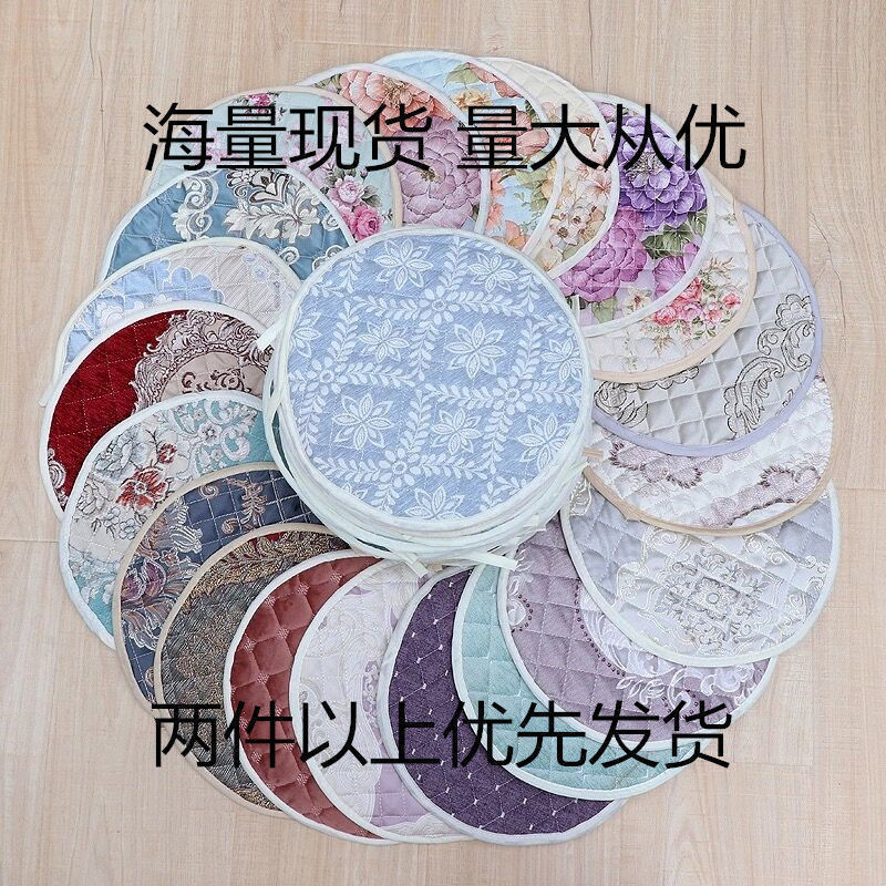 圆凳子垫四季圆形坐垫屁股中间夹棉背部防滑带绑绳小圆垫椅子|undefined