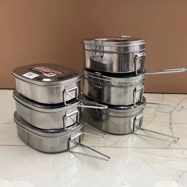 Stainless steel insulated lunch box Square single-layer thickened lunch box stainless steel student lunch box multi-purpose lunch box