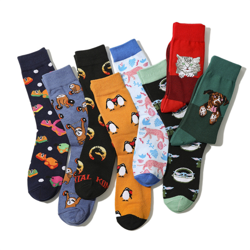2025d Mid-Calf Cotton Long Tube Men's Women's Fruit Animal Cartoon Sports Anime Socks_voghion.com