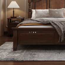 批发全实木樱桃木复古美式双人床现代简约卧室1.8米大床主卧婚床
