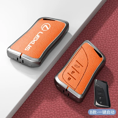 buckle 270 – Car key bag - standard-model-b-one-click-start-emma-orange-zinc-alloy-single-shell