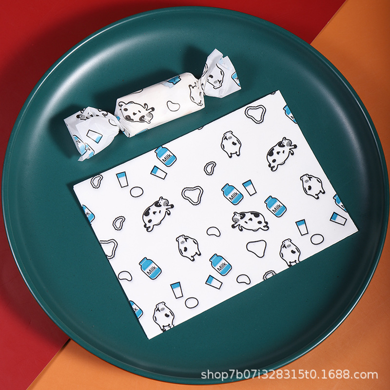 Papel de embalaje de papel de turrón embalaje de papel de caramelo embalaje de papel de turrón papel de caramelo de arroz glutinoso 100 piezas