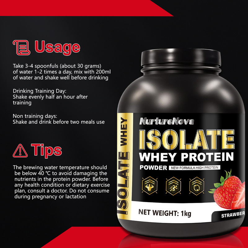 Foreign Trade Cross-Border Export Isolate Whey Protein Fitness Whey Protein Powder 1kg Supports Oem