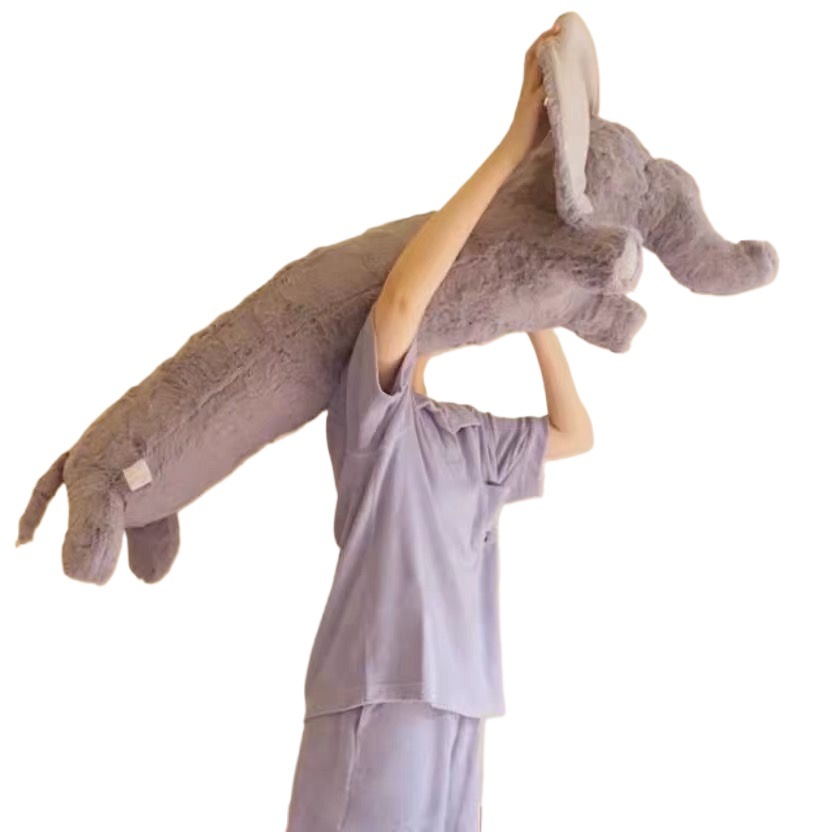 Dormir con almohadas largas de cerdo polvo lindo hipopótamo conejo juguete de peluche para la cama chica pierna muñeca regalos de Año Nuevo