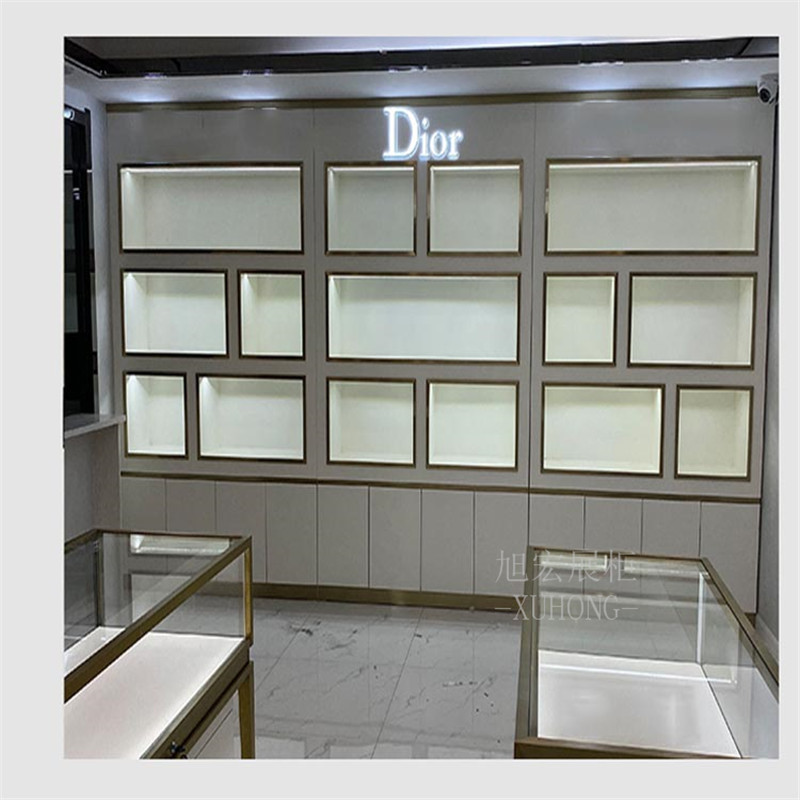 厂家直供黄金珠宝展示柜环形柜台珍珠首饰展柜高端化妆品高柜